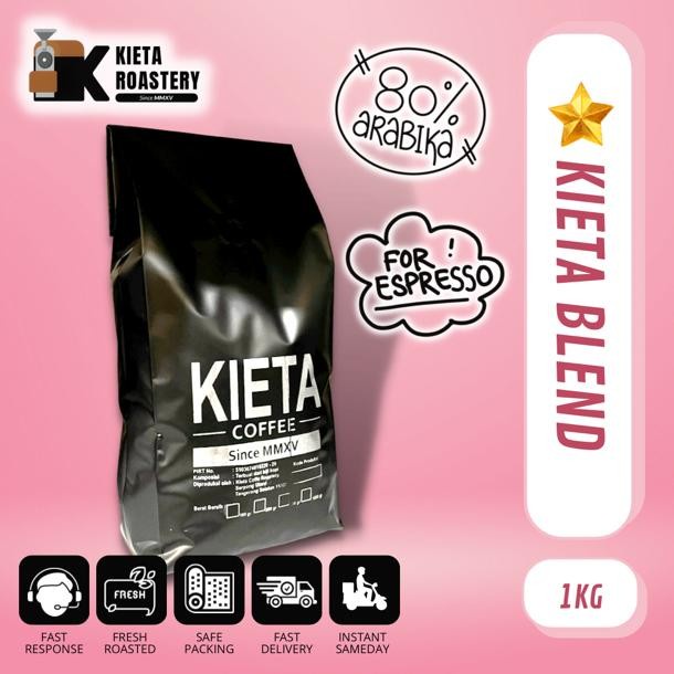 

BAYAR DITEMPAT Biji kopi Espresso Blend Kieta 1kg /KOPI RUBE/KOPI SLB/KOPI KAPAL API/KOPI RUBE