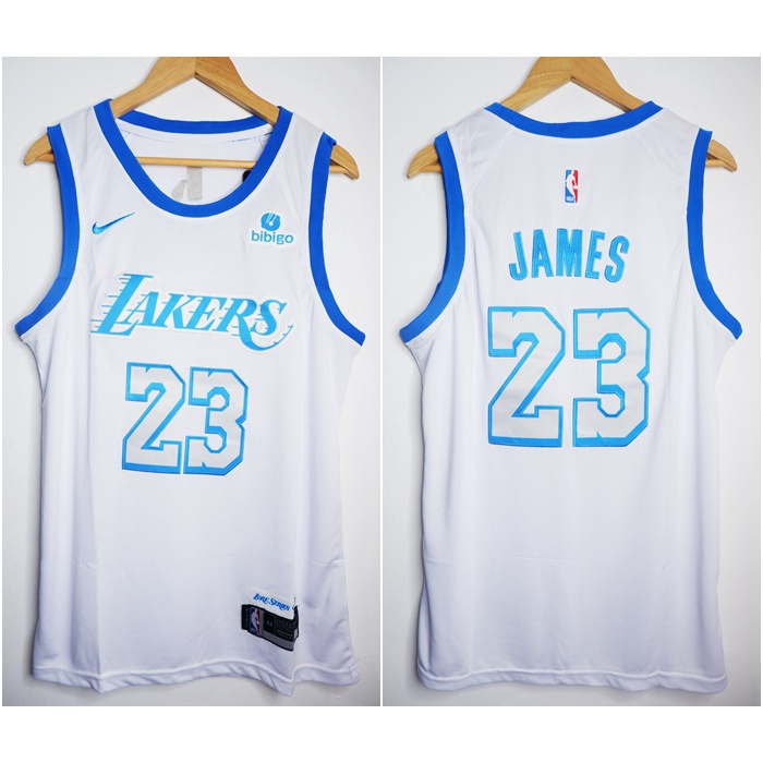 Jual JERSEY BASKET NBA LAKERS 23 LEBRON JAMES CITY EDITION PUTIH 20/21