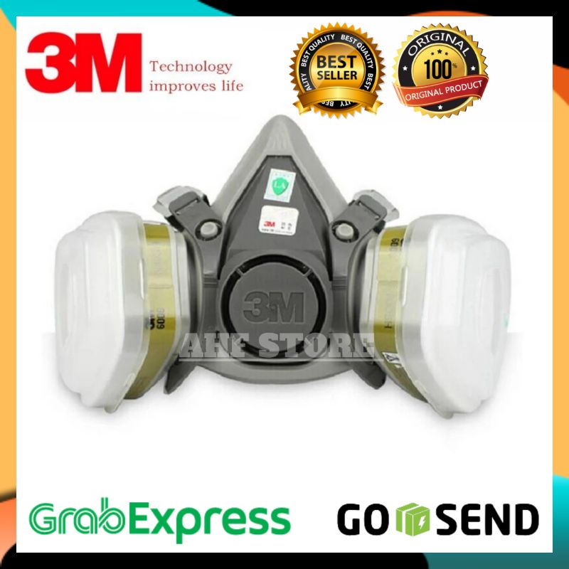 Jual Masker Respirator 3M 6200 + 6006 Full Set ORIGINAL Half Face ...