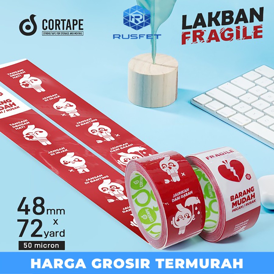 

Lakban FRAGILE 48mm Mascot Isolasi PREMIUM TERMURAHSatuan