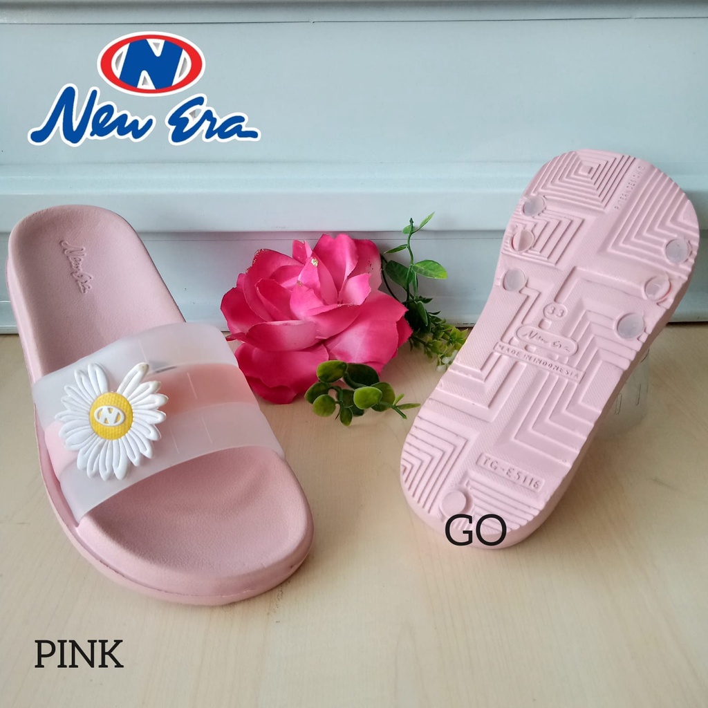 gof NEW ERA TG E 5116 SUN Sandal Karet Anak Perempuan Sandal Slop Sun Flower Anak Perempuan Sendal karet Anti Slip Original