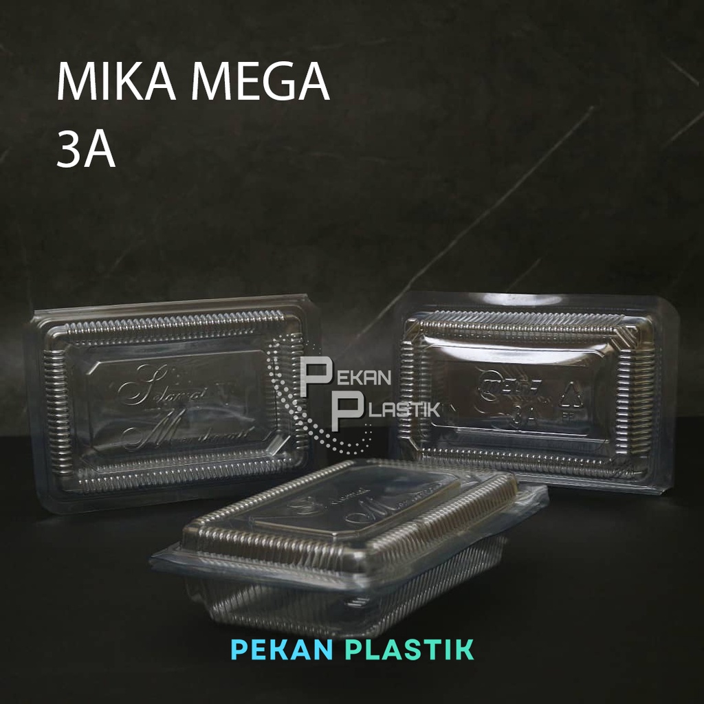 Mika Plastik 3A Tebal/Kotak Nasi Kue Mie 3A MEGA
