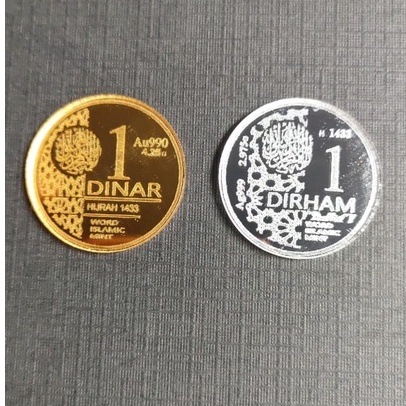 REPLIKA KOIN DIRHAM/DINAR (PERAK/GOLD)