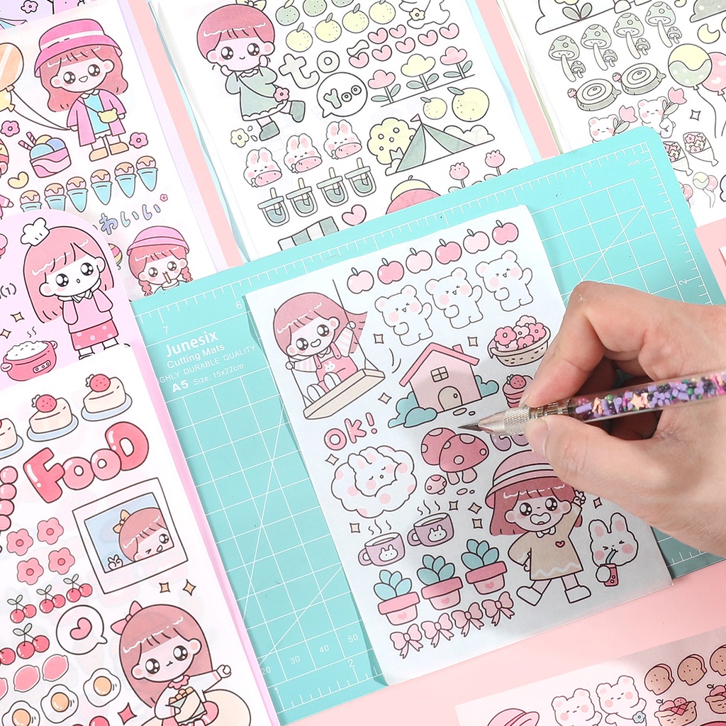 1 set isi 4 Lembar Sticker Deco Aesthetic Lucu Momo Stiker Anti Air Tumblr DIY Hp Dekorasi Buku Diary Memo Journal Catatan Harian Anak Sekolah Alat Tulis Bahan Stiker Transparant Bisa Untuk Kado Ulang Tahun Bahan Kertas @gudang_wallpaper