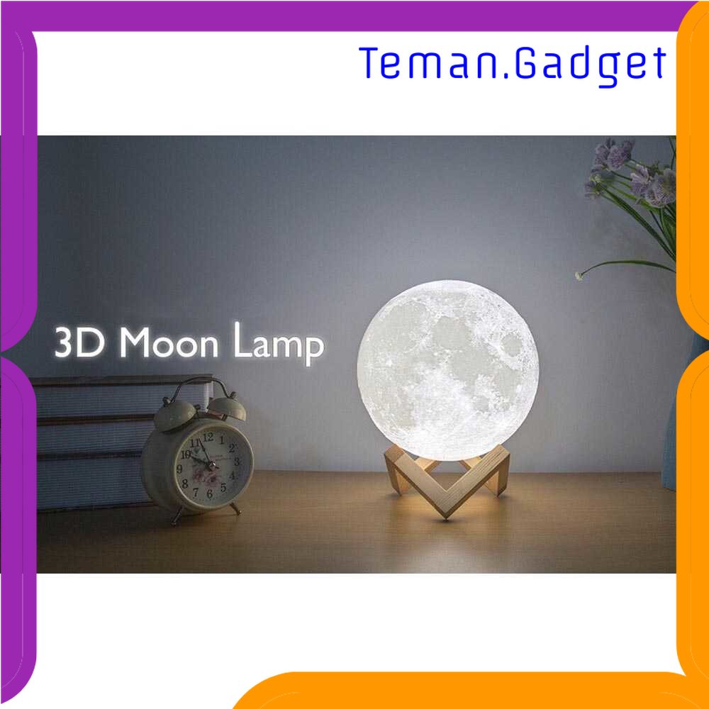 TG-LMP OUIO Lampu Tidur 3D Printed Moon Night Light Lamp 3 Color - OU15