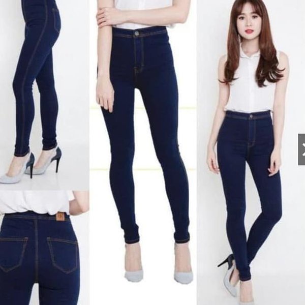 Celana Panjang Highwaist Jeans Wanita Denim Jeans Stretch Super Jeans celana hw wanita navy xelana navy hw