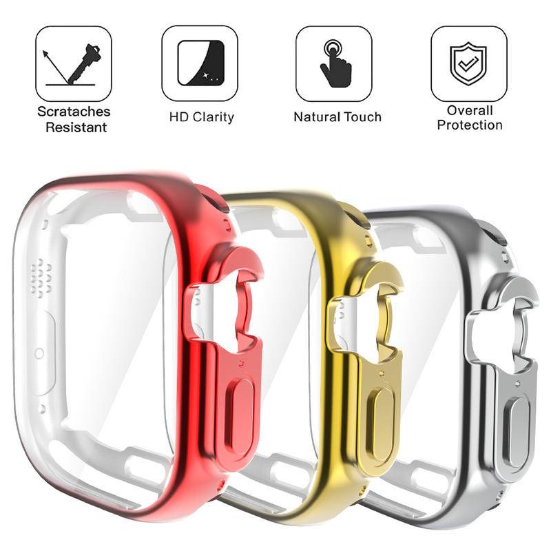 Case Pelindung Layar Full Cover 360 Derajat Bahan TPU Lembut Untuk Apple Watch Ultra 49mm