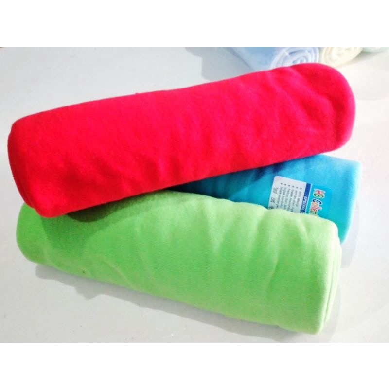 Bedong bayi polos (3pcs) 90x105 / Bedong Bayi Kaos Lembut / Selimut Bayi Kaos Adem