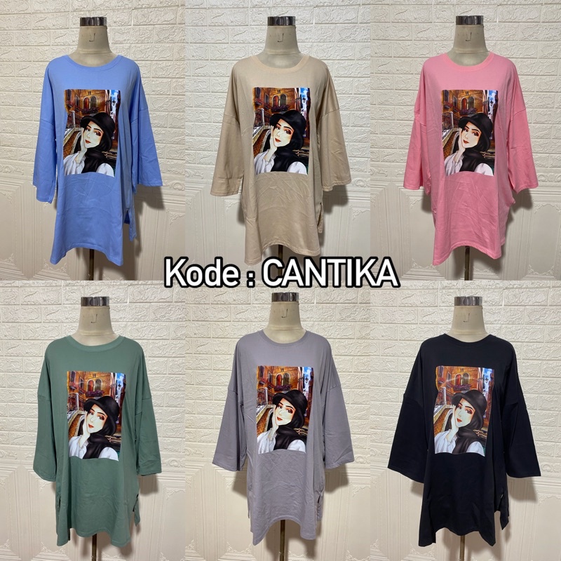 KAOS OVERSIZED COMBED DTF JUMBO MOTIF GIRL MUSLIMAH COTTON COMBED 30S BIGSIZE XXL MURAH GROSIR MODELLANO