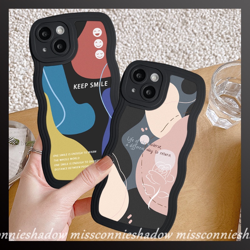 Case Motif Bunga Smiley Abstrak Untuk Samsung A04 A13 A04E A04s A23 A12 A52 A03s A32 A50s A50 A53 A22 A52s A33 A03s A30 A11 A51 A03s A