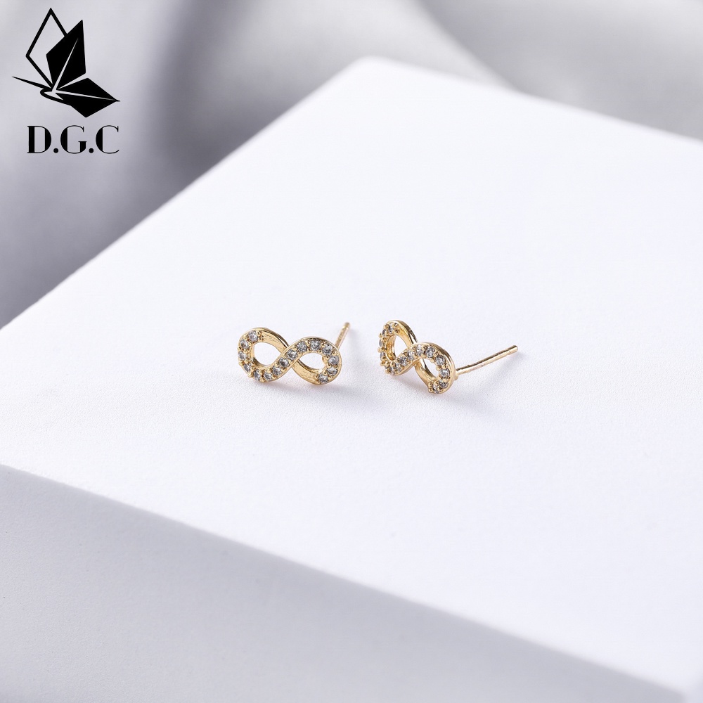 D.G.C✨Anting Titanium Wanita Anti Karat Lapis Emas Berlian Aksesoris Korea Import Perhiasan Murah D263