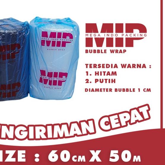 

BUBBLE WRAP ROLL 60CM X 50 METER HITAM PUTIH BUBLE WRAP MULIAPACK - Mega 60cm Putih