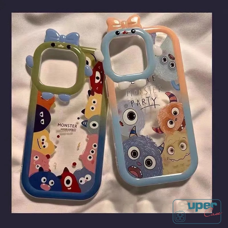 Soft Case Motif Kartun Monster Untuk OPPO A16 A15 A55 A17 A95 A16K A17K A12 A57 A96 A1K Reno7Z A16E A5s A7 A3s A52 A53 A31 A54 A9 A5s A96