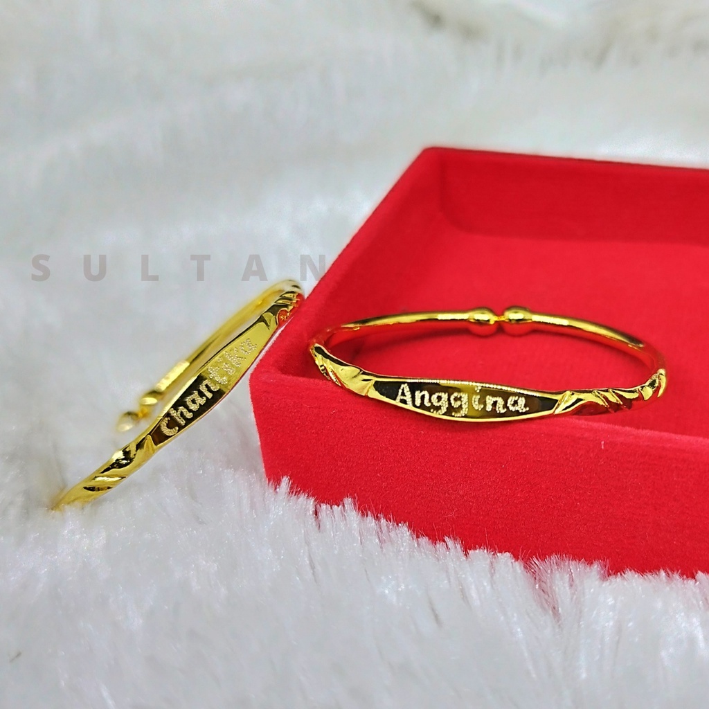 SULTAN -  Gelang Anak &amp; Dewasa Ukir Nama Motif Tribusono | Tribusono Bracelet Custom Name #GK012