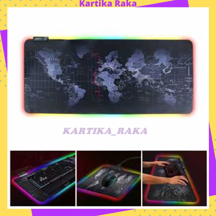 KR Mouse pad Gaming RGB XL Glowing LED High Precision Mousepad