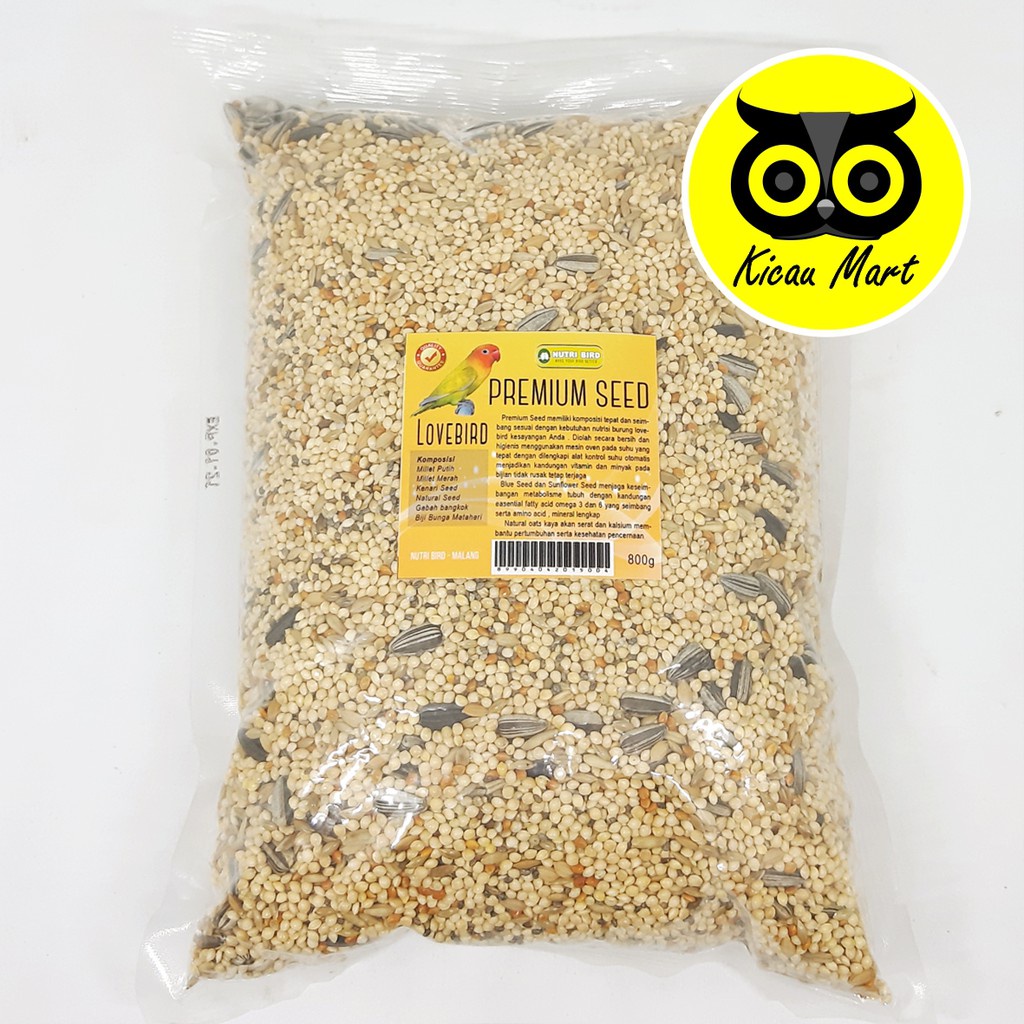 PAKAN MAKANAN LOMBA KONTES TERNAK BURUNG LOVEBIRD PREMIUM SEED NUTRIBIRD BIJI MILLET MILET PPSLBFY