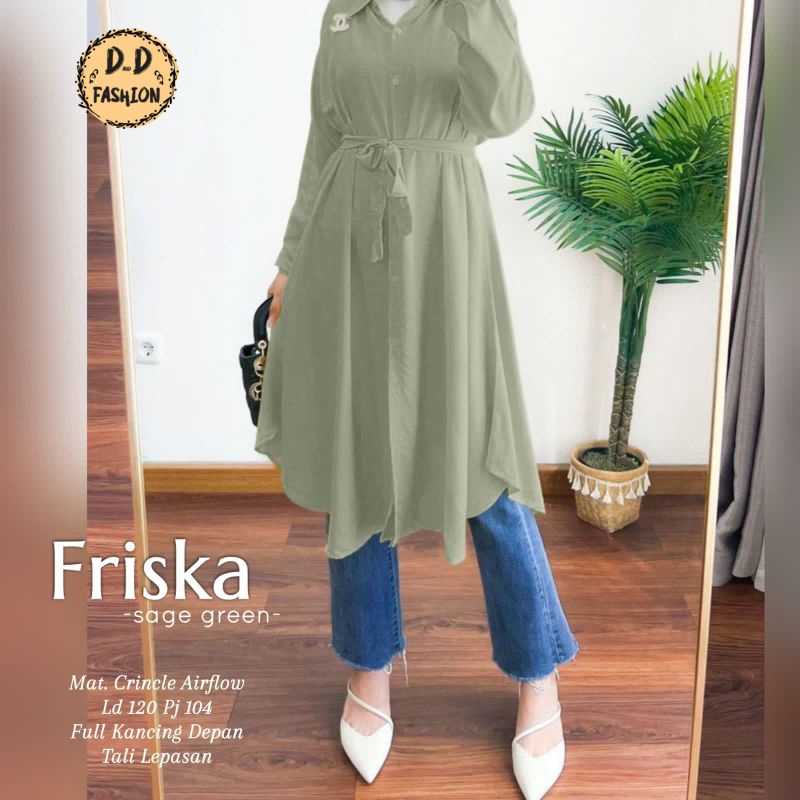 FRISKA LONG TUNIK JUMBO BAJU WANITA TERBARU