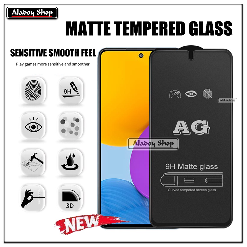 Samsung M52 5G PAKET 2IN1 Tempered Glass Matte Anti Glare Full Layar dan Tempered Glass Kamera