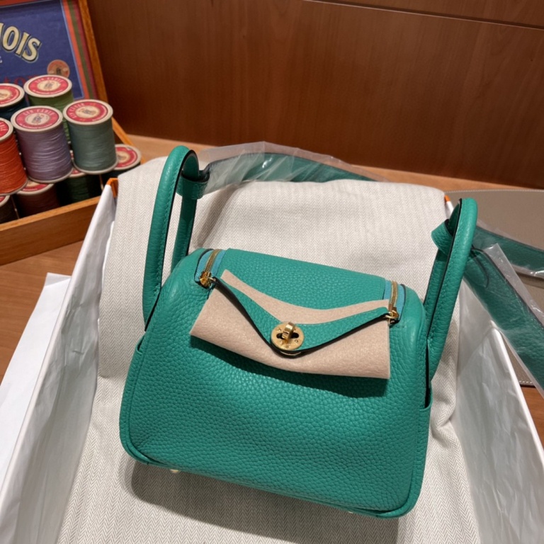 Bag Kekinian 2554Hermes Lindyy Mini Size 20 Kulit Jeruk Free Box, Tali selempang, Cover Bag