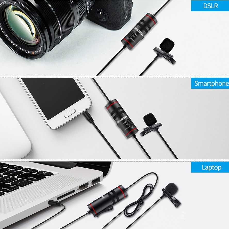 Microphone Clip Lavalier Portable 3.5mm - KM-D1 - Black