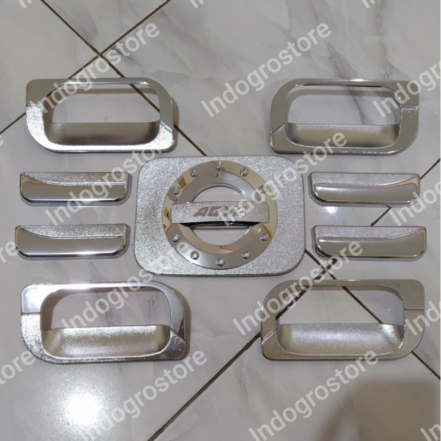 PAKET Cover Handle Outer &amp; Tangki CHROME TOYOTA AGYA 2012 2018 2019 2022