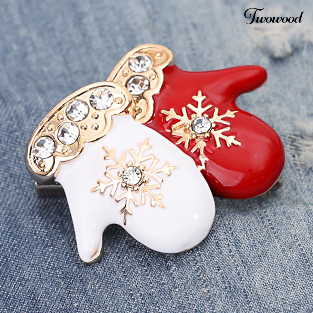 Bros Pin Bentuk Kaos Kaki Bell Snowman Dan Pohon Natal Bahan Alloy Untuk Hadiah