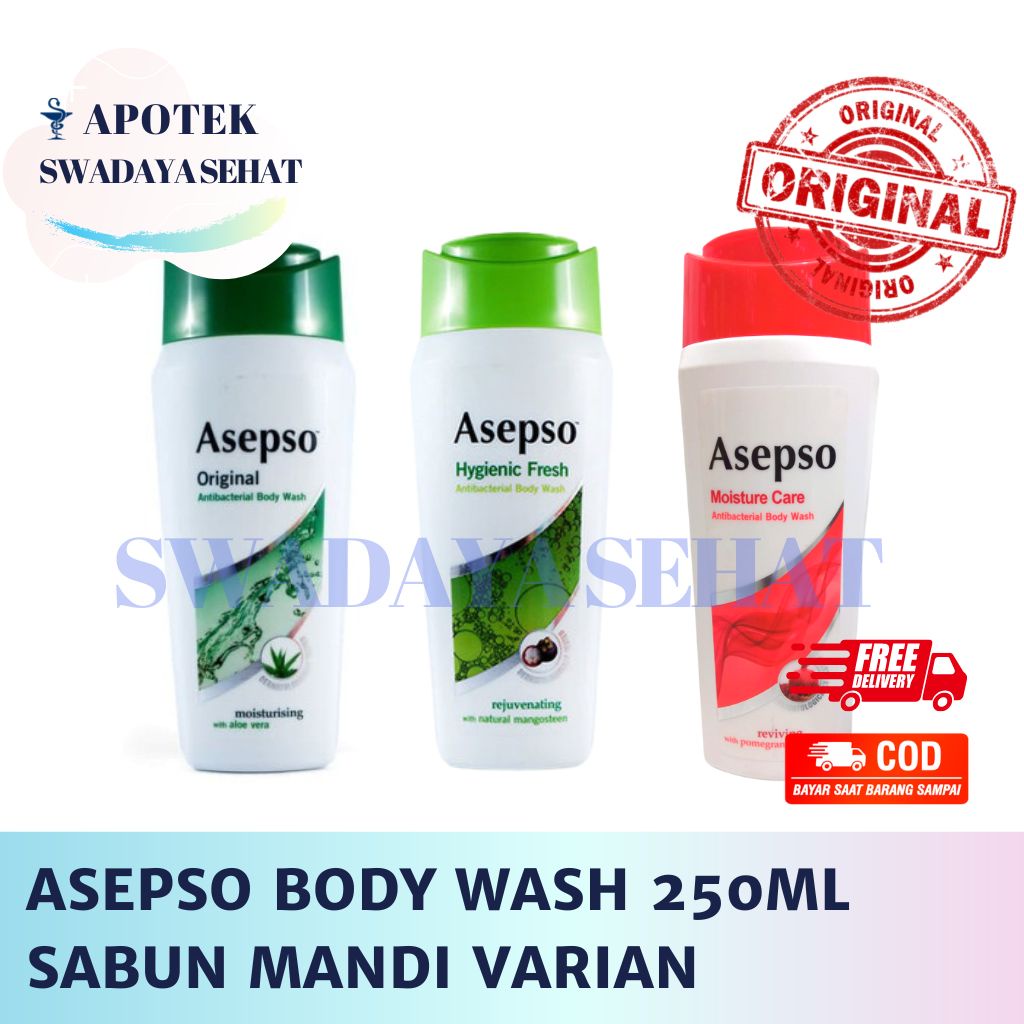 ASEPSO BODY WASH 250ML Moisture Care - Hygienic Fresh - Original Sabun Mandi Anti Bakterial