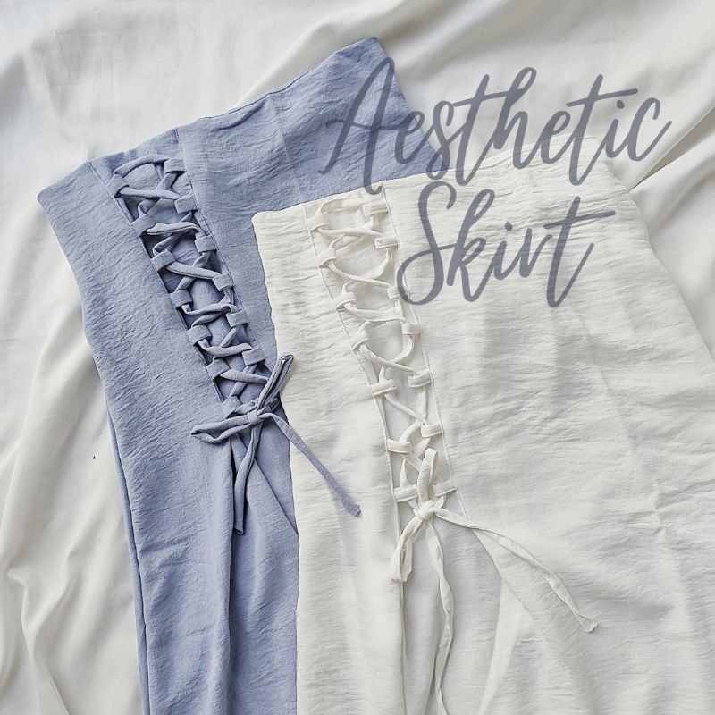Labiba.co Aesthetic Skirt' ROK SERUT' ROK TALI SIMPUL' ROK CANTIK
