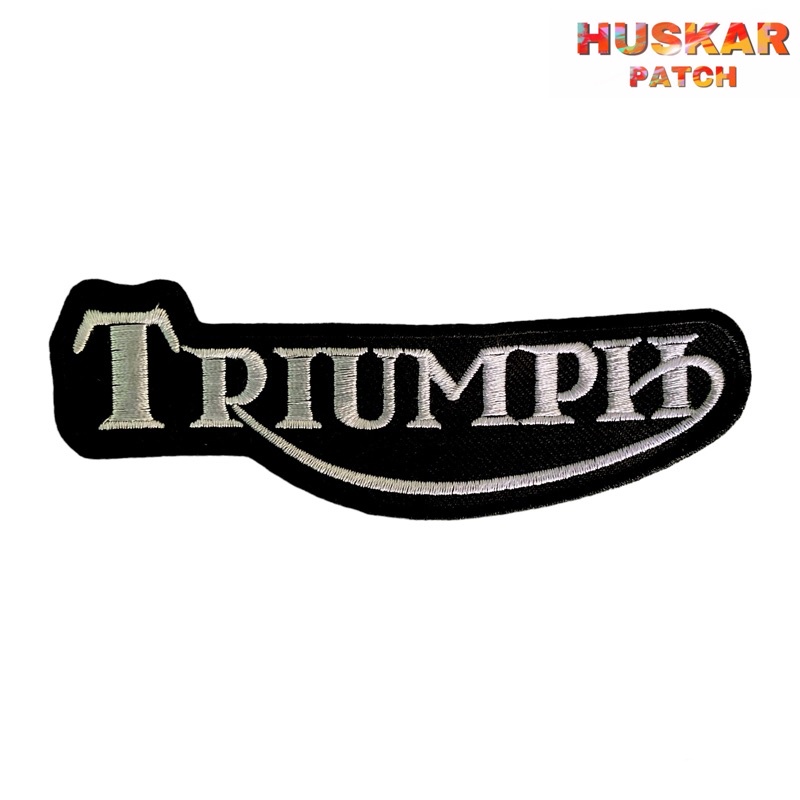 PATCH BORDIR EMBLEM BORDIR JAHIT TRIUMPH MOTORCYCLE AKSESORIS BIKERS EMBLEM JAKET KULIT ROMPI