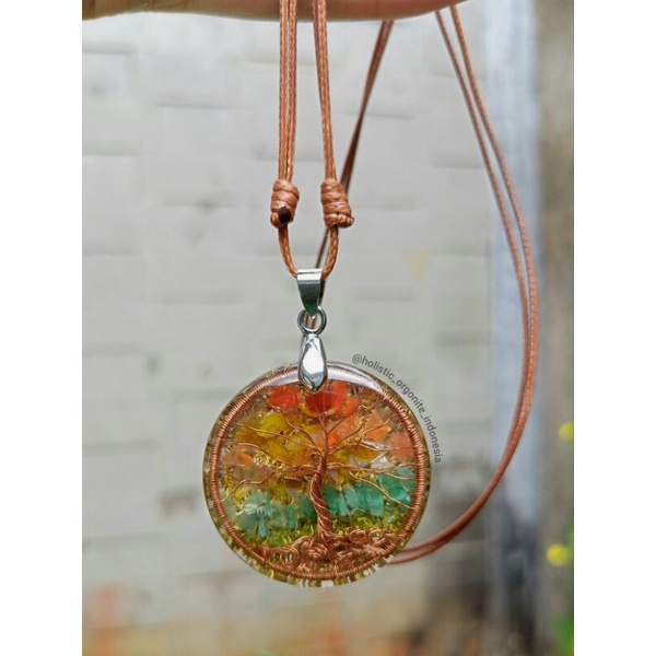 tree of life orgonite pendant liontin kalung orgonite energi positif crystal healing 2