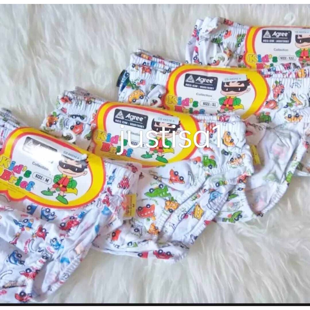 AGKD..Promo!! 3 PCS CELANA DALAM AGREE KIDS FULL PRINT KARAKTER CELANA DALAM ANAK COWO SEMPAK ANAK COWO MURAH