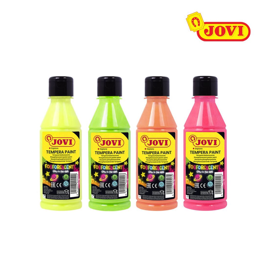 

JOVI Tempera Paint Liquid Fosferencent Poster Paint 250ml Cat air Cat Poster Cat Warna Lukis Gambar