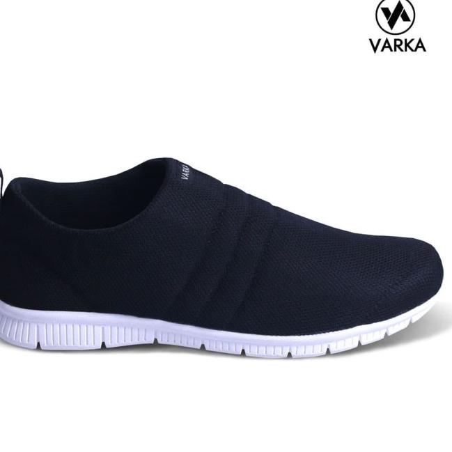 Sepatu SlipOn Pria Varka V 081 Sepatu Kets Kasual Pria Sepatu Santai - Hitam, 39