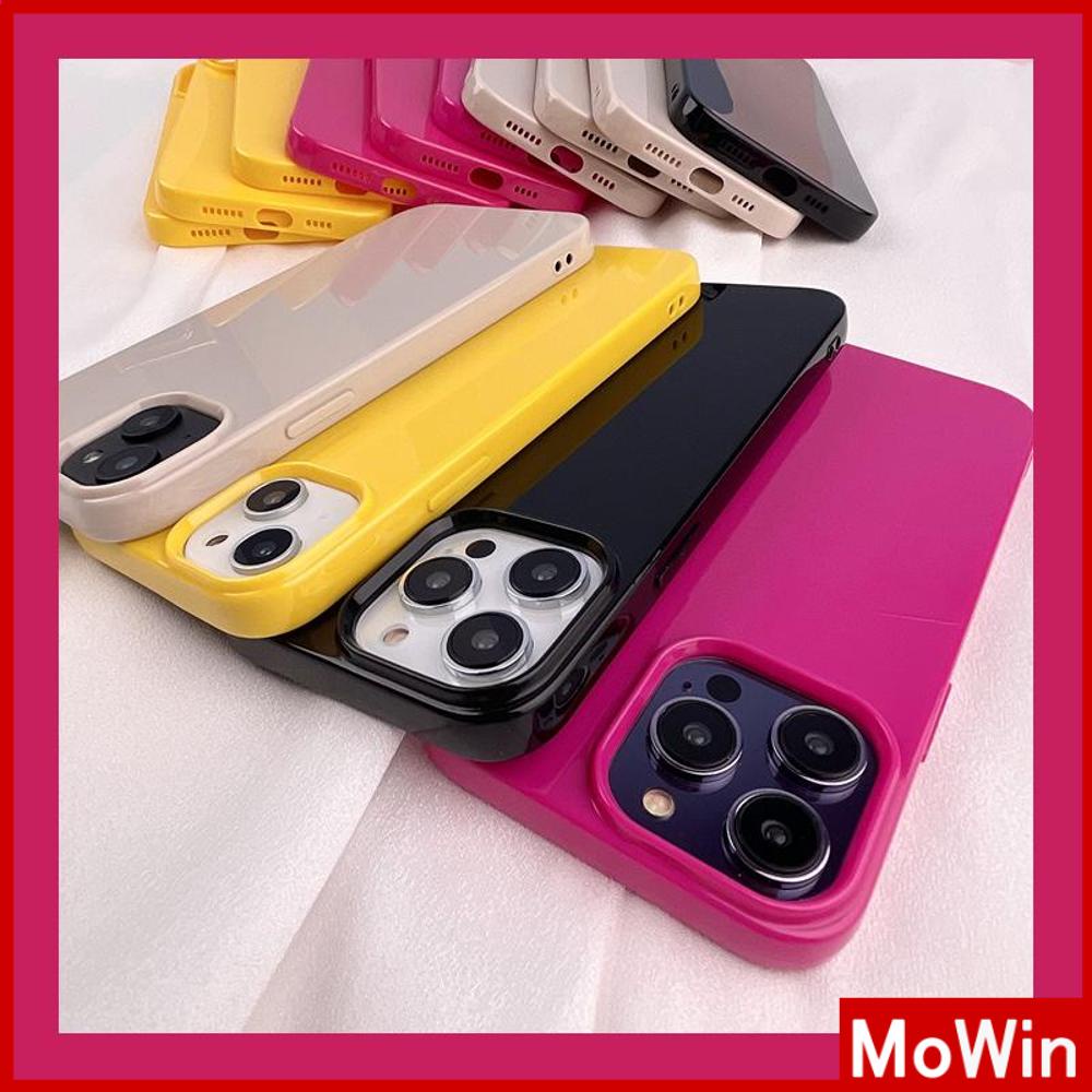 iPhone Case Candy Color TPU Soft Case Gloss Black Pink Yellow Gray Khaki Shockproof Protection Camera Compatible For iPhone 13 14 Pro max 12 Pro Max 11 xr xs 7Plus 7 8