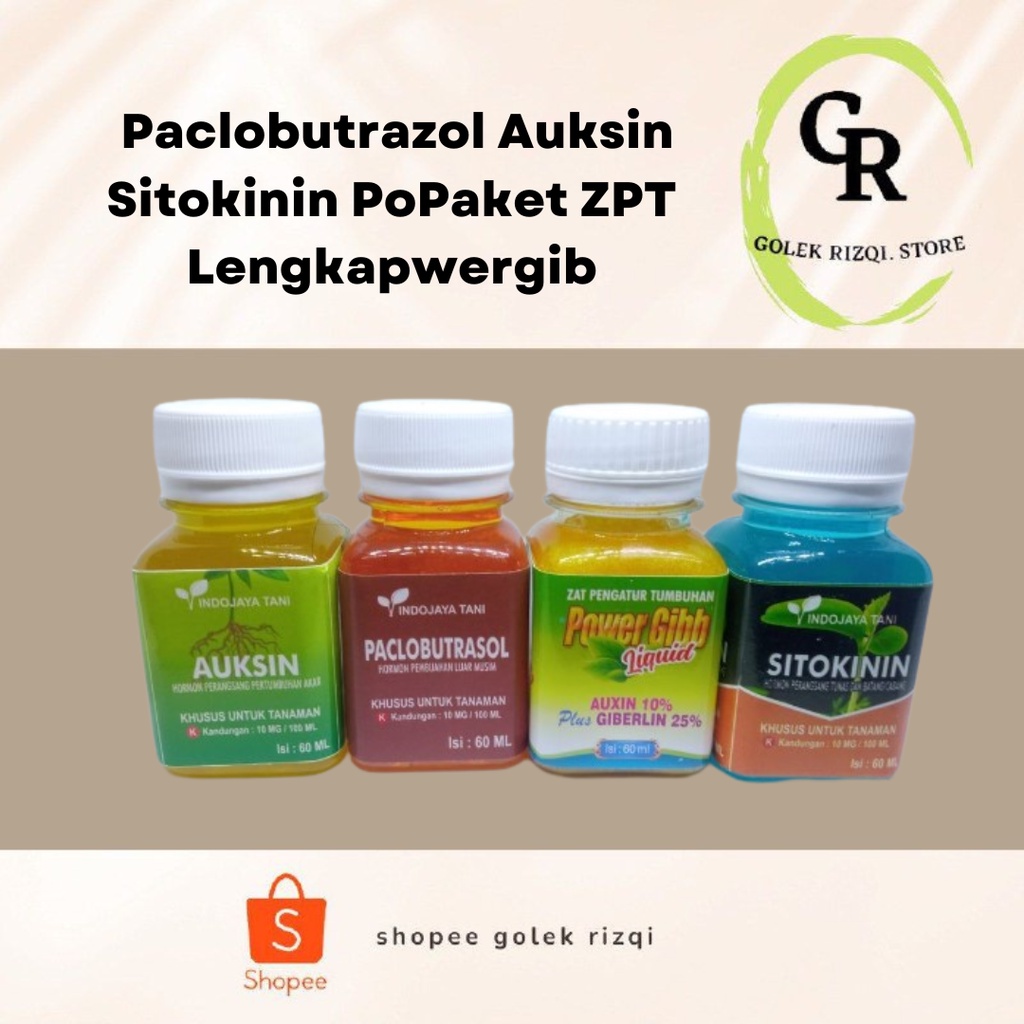 Paclobutrazol Auksin Sitokinin PoPaket ZPT Lengkapwergib