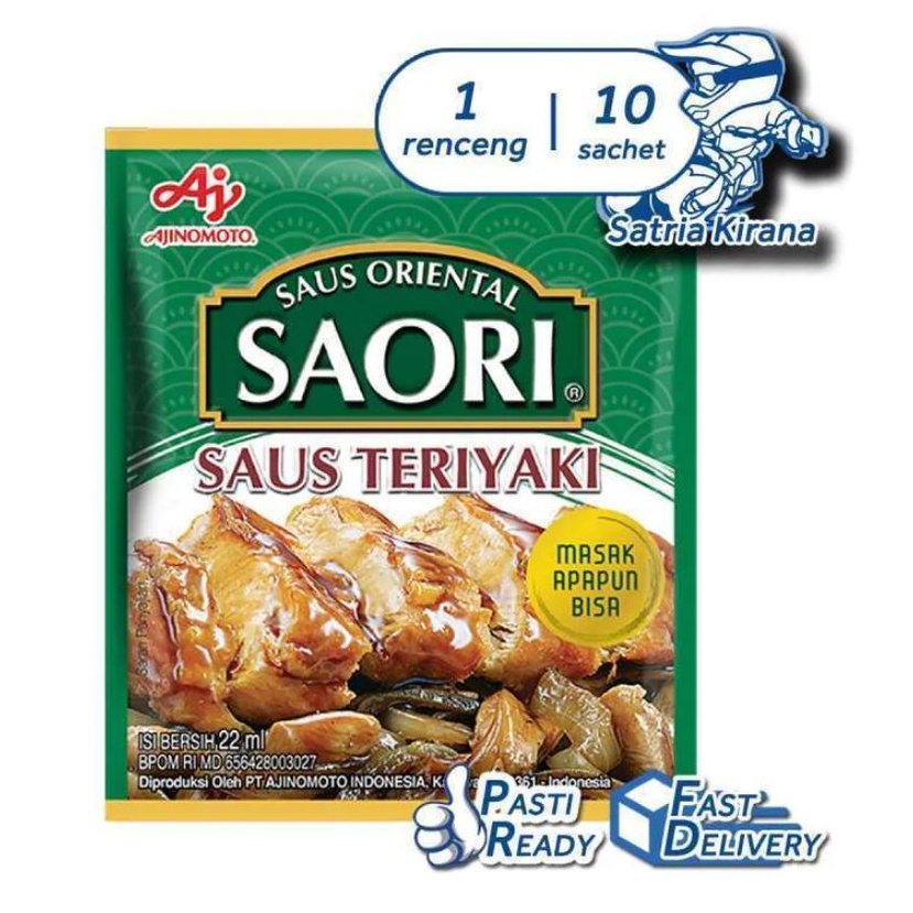 

SAORI SAUS TERIYAKI 1 RENTENG ISI 10 SACHET SAOS SAORI