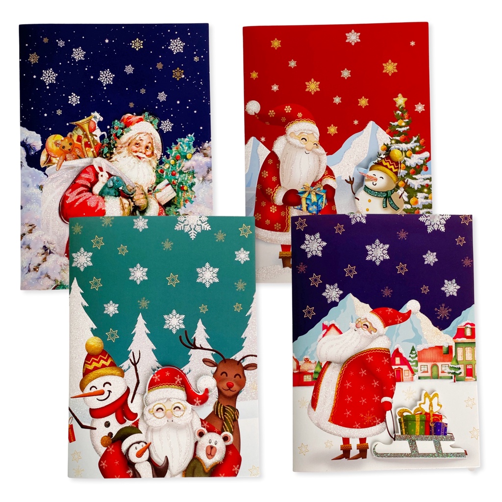 Scoop Kartu Natal Greeting Card Santa Musik Lampu 64410700