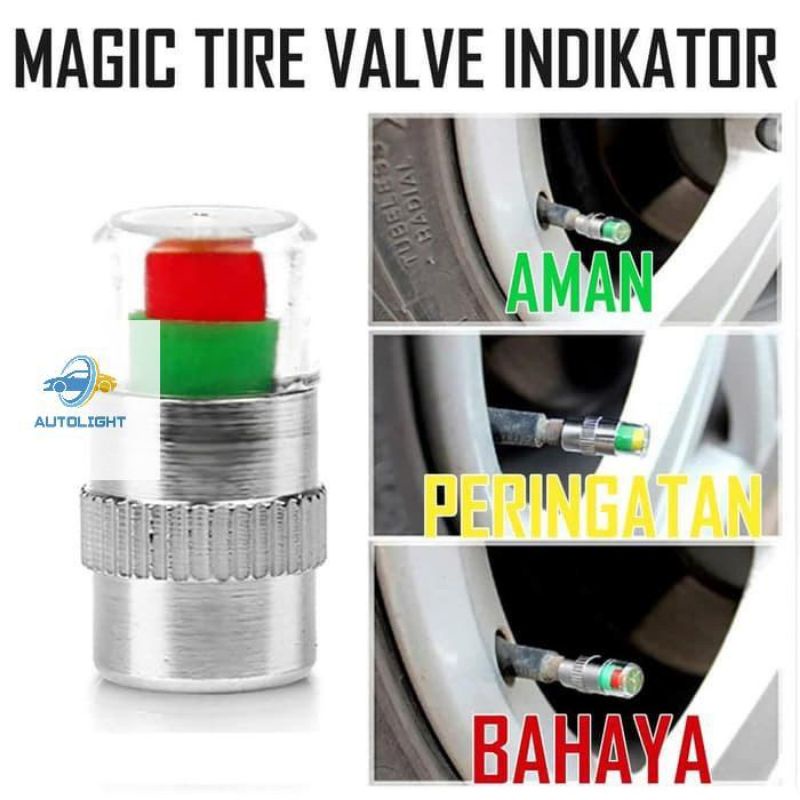 Tutup Pentil Ban Mobil Sepada Motor Indikator Tekanan Angin Aler Valve Cap Universal