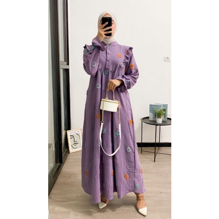 gamis arina pom pom