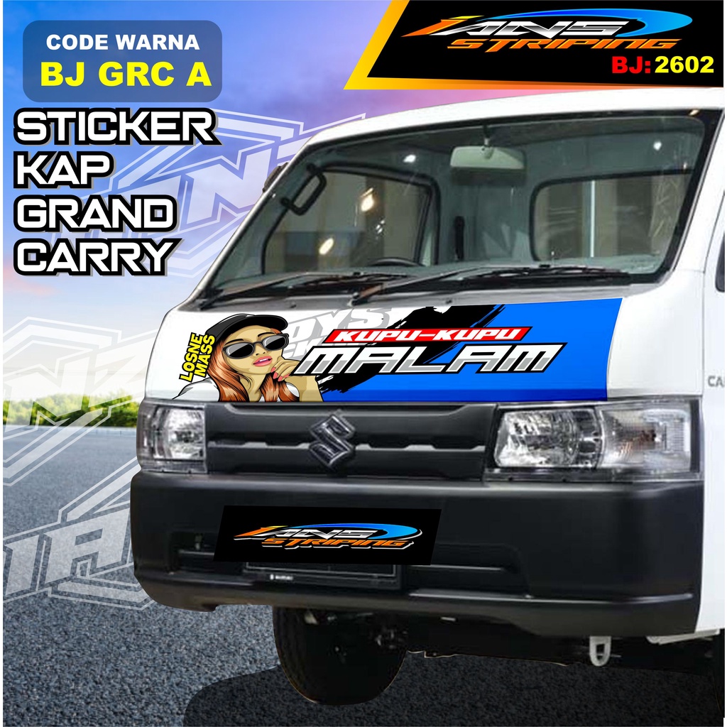 STICKER KABIN DEPAN MOBIL CARRY / STIKER KAP DEPAN MOBIL GRANMAX PICK UP / STICKER TERBARU L300