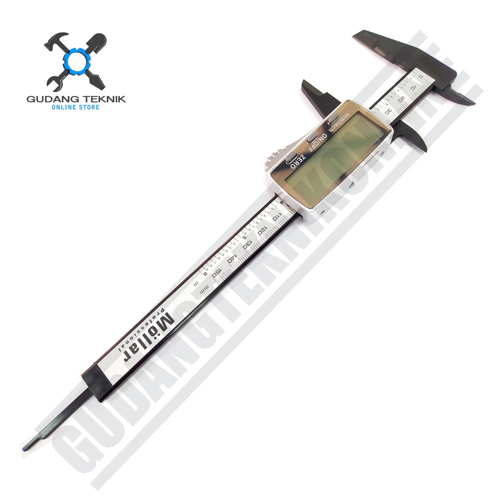 Vernier Caliper Digital Plastik 150mm MLR-210150158 MOLLAR / Jangka Sorong Sketmat Sigmat 150 mm MLR 210150158 MOLLAR