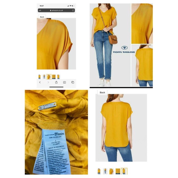 Baju Blouse Tomtailor Mustard Ori