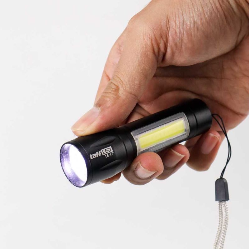 TaffLED Albinaly Senter LED USB Rechargeable Q5+COB 2300 Lumens - 1517