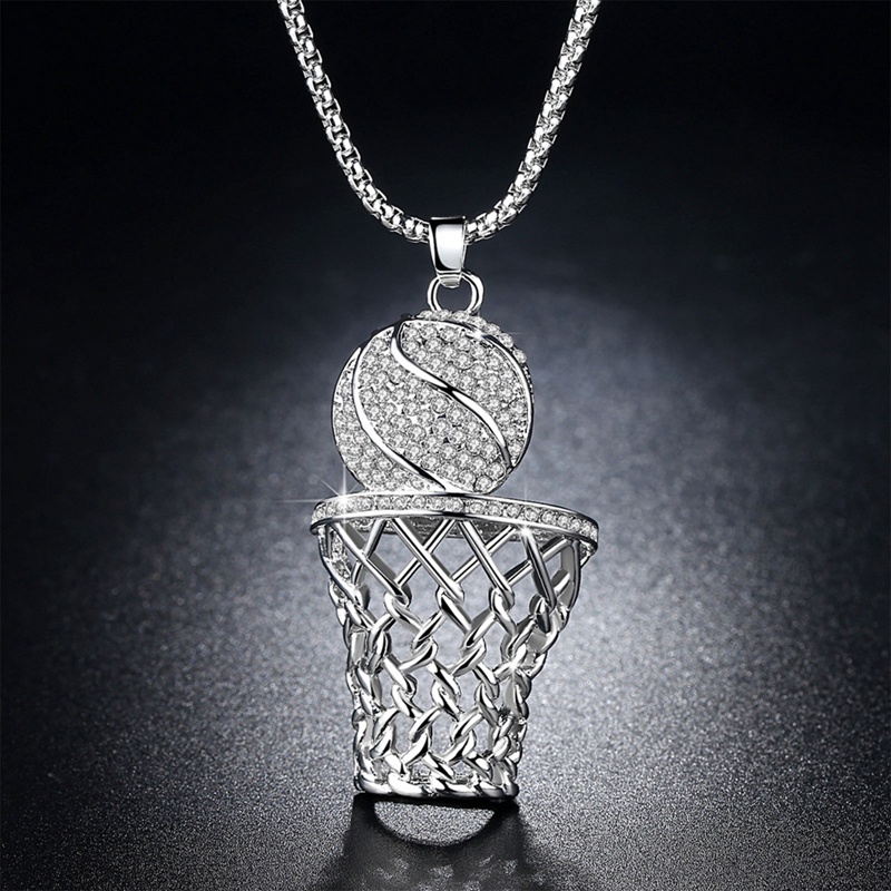 Fancyqube Kalung Liontin Bentuk Kotak Basket Aksen Kristal Gaya Bohemian Untuk Pria