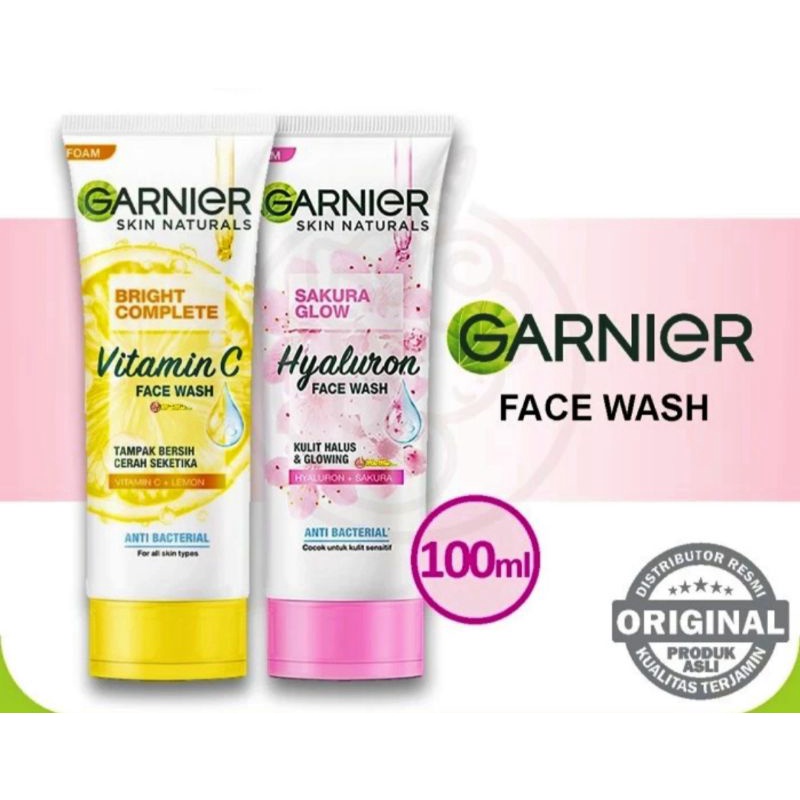 Jual Facial Wash GARNIER Lemon/ Sakura 100ml sabun cuci muka Shopee