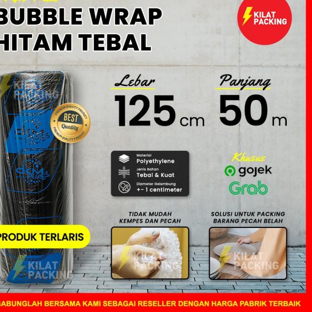 

Bubblewrap Hitam Bubble Murah Premium Quality (OJOL) 125CM x50 M