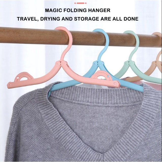 [WAE] HANGER LIPAT MAGIC PORTABLE SERBAGUNA / GANTUNGAN PAKAIAN BAJU LIPAT