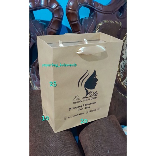 

paperbag sablon 20x25 minim order 50 tas kertas sablon tas souvenir
