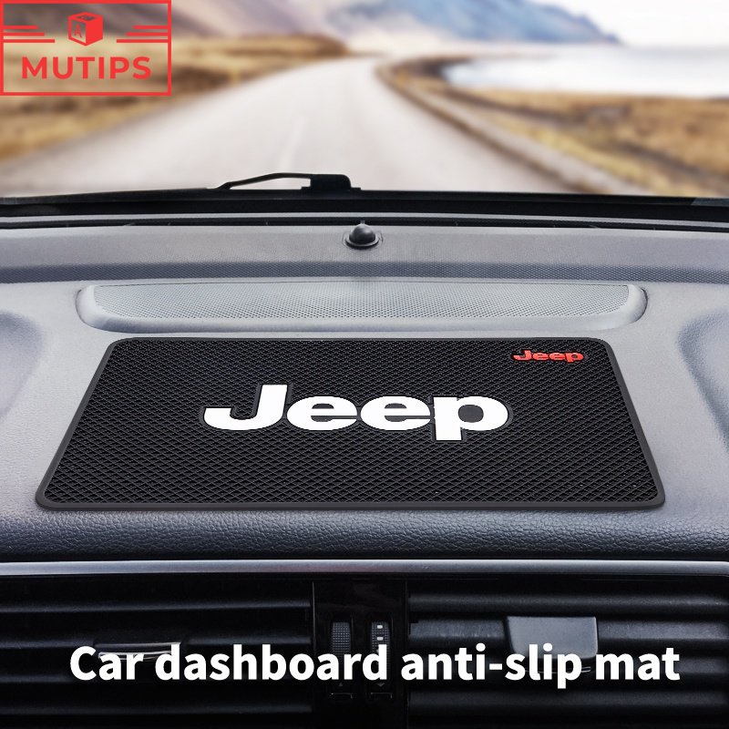 Jeep 1 / 2Pcs Pad Karet Anti Slip Multifungsi Holder Handphone Untuk Dashboard Mobil Willys Wrangler jk Renegade Compass Cherokee xj 2022