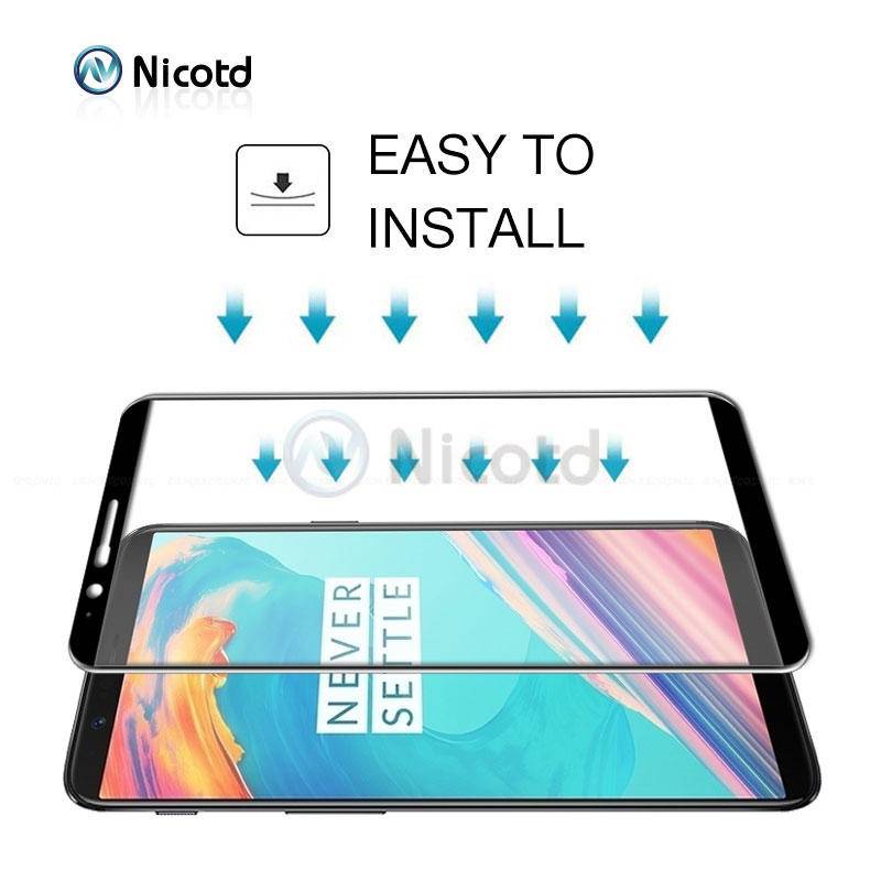Tempered Glass Pelindung Layar 2.5D Full Cover Untuk OnePlus 3 3T 5 5T 6 6T 7 7T 8T